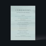 Modern Green Watercolor Elegant Wedding Programme<br><div class="desc">Modern wedding program featuring your details over an abstract watercolor background.</div>