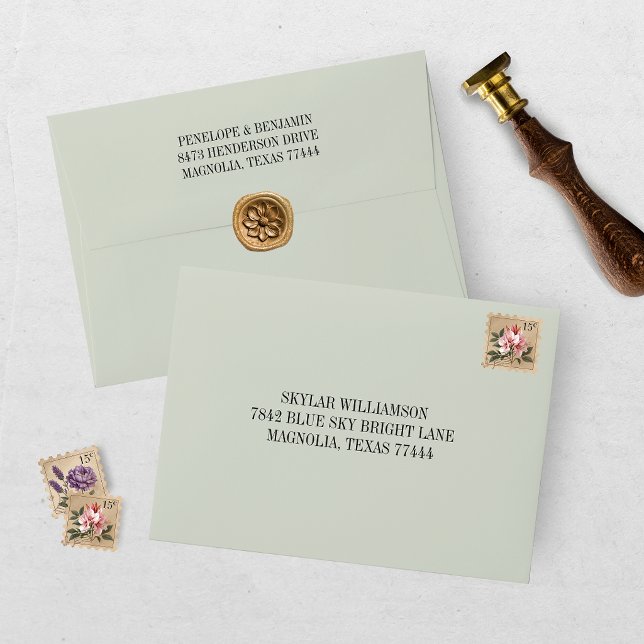 Modern Green Wedding Envelope (Creator Uploaded)