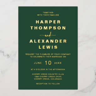 Modern Green Wedding Gold