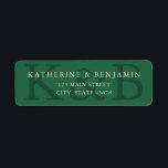 Modern Green Wedding Return Address<br><div class="desc">Modern wedding return address labels featuring minimalist typography in green colour design.</div>