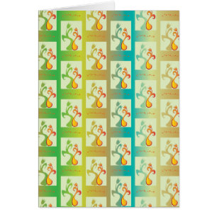Modern Green, yellow and blue Tulip Couple pattern