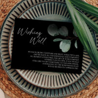 Modern Greenery Black Wedding Wishing Well
