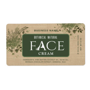 Modern greenery botanical elegant face cream 