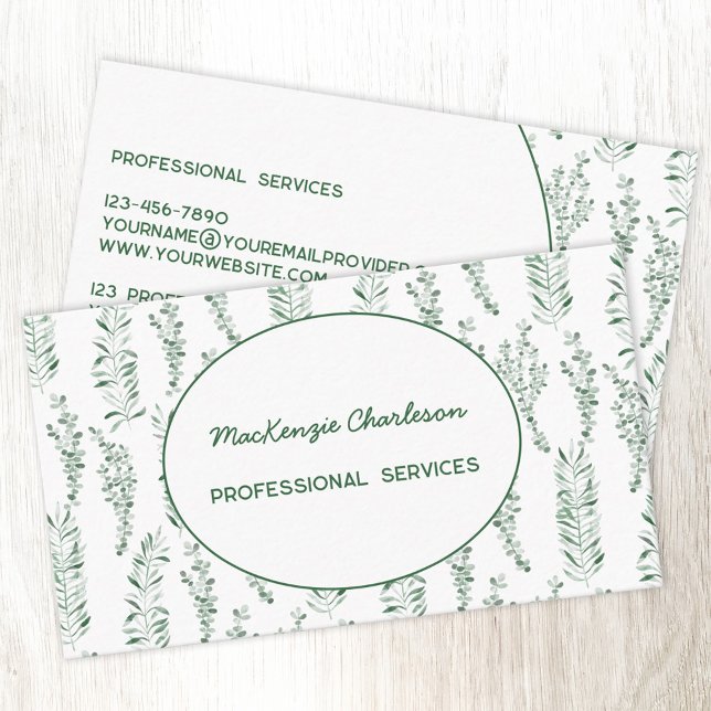 Modern Greenery Business Card (Creator Uploaded)