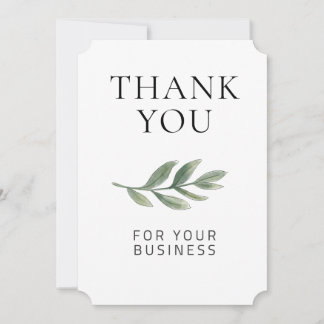 Modern Greenery Business Thank You | Ticket Corner Invitation