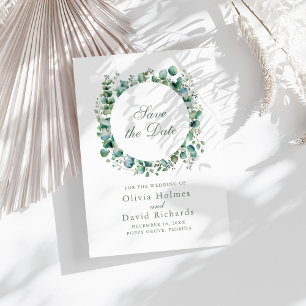 Modern Greenery Eucalyptus Botanical Wedding Save The Date