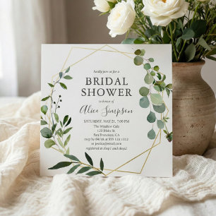Modern Greenery Eucalyptus Bridal Shower Invitation
