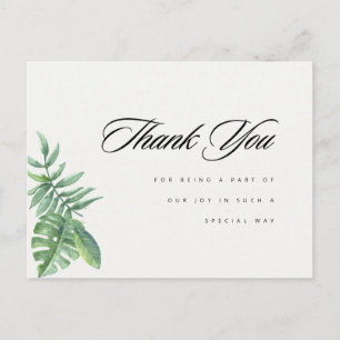Modern Greenery Eucalyptus Thank you Postcard