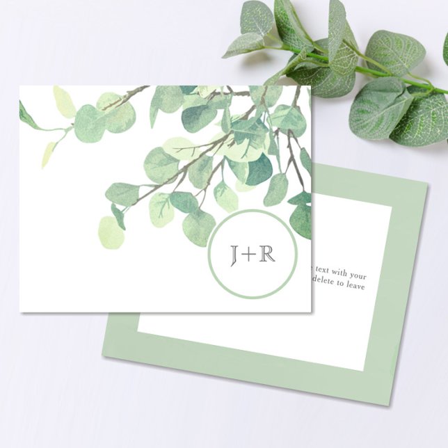 Modern Greenery Eucalyptus Wedding Thank You (Creator Uploaded)