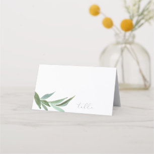 Modern Greenery Folded Place Cards