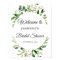 Modern Greenery Leaves Wreath Bridal Shower Sign