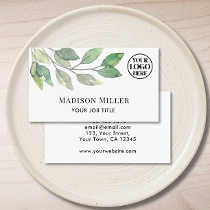 Modern Greenery Logo Business Card