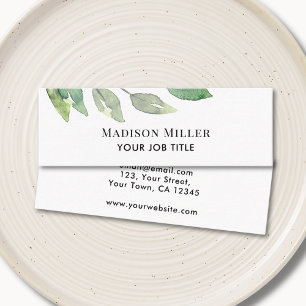 Modern Greenery Mini Business Card