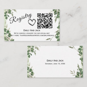 Modern Greenery QR Code Enclosure Invitation