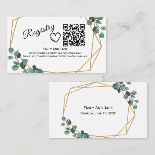 Modern Greenery QR Code Enclosure Invitation