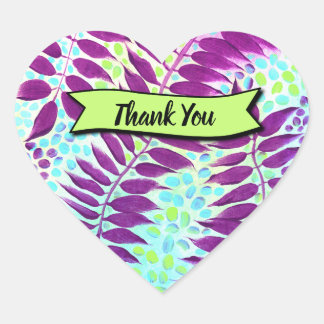 Modern Greenery Stylish Botanical Heart Sticker