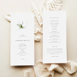 Modern Greenery Wedding Program Programme<br><div class="desc">This Modern Greenery Wedding Program from the Amarie Collection showcases a modern greenery floral monogram paired with modern typography. Personalise it with your details easily and quickly. Simply press the 'customise it' button to further re-arrange and format the style and placement of the text.</div>