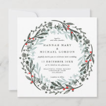 Modern greenery wreath holiday