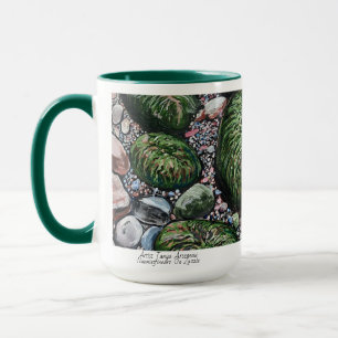 Modern Greens Beach/Tides Out Seascape Art Mug