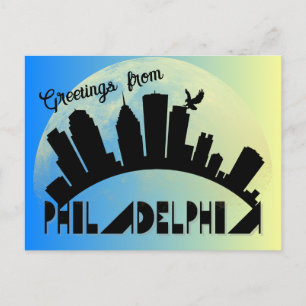 Modern Greetings from Philadelphia Postcard
