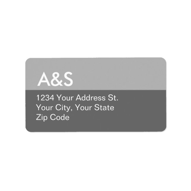 Modern Grey Address Labels (Front)