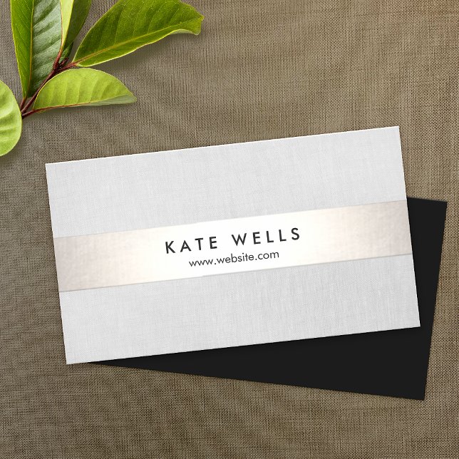 Modern Grey and Faux Silver Stripe Business Card (Creator Uploaded)