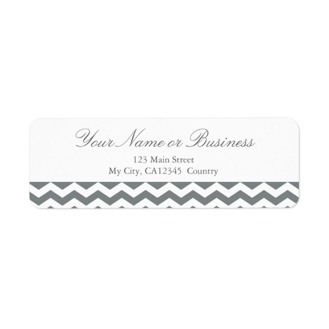 Modern grey and white chevron zigzag design custom (Front)