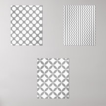 Modern Grey and White Geometric Abstract