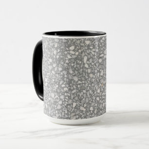 Modern Grey and White Terrazzo Mug