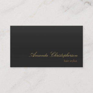 Modern Grey Background Script Hair Stylist Business Card
