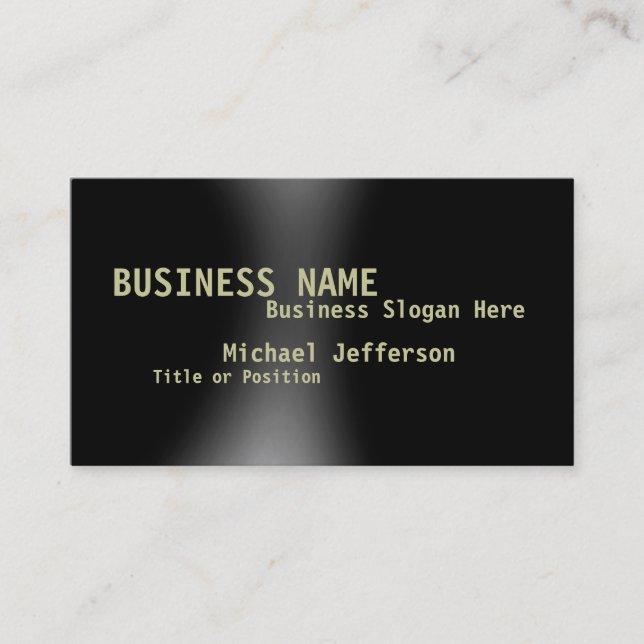 Modern Grey Black Consultant Business Card (Front)