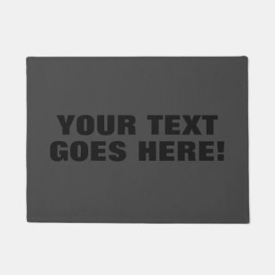 Modern Grey Bold Minimalist Professional Your Text Doormat