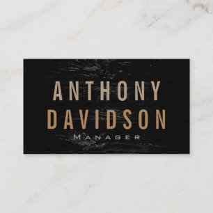 Modern Grey Bold Text Letters Business Card