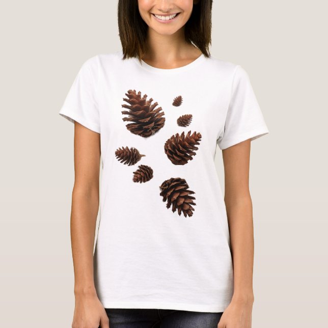 Modern Grey BROWN PINES Quote Shirt (Front)