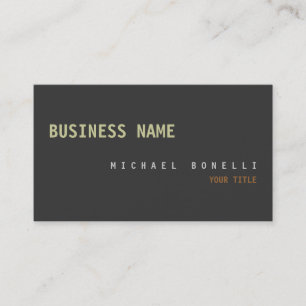 Modern Grey Chic Professional Business Card