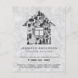 Modern Grey Cleaning Services Flyer