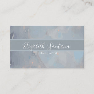 Modern Grey Crystal & Orange Accent Business Card