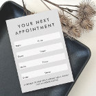 Modern grey custom logo vertical appointment card