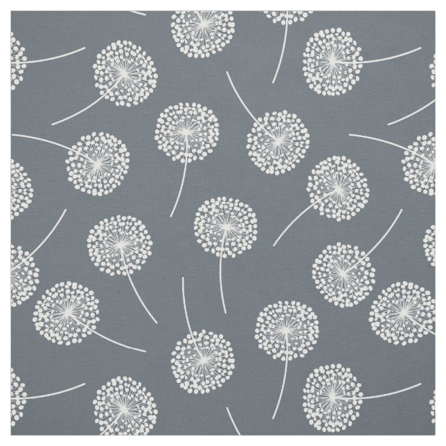 Modern Grey Dandelion Fabric (Swatch)