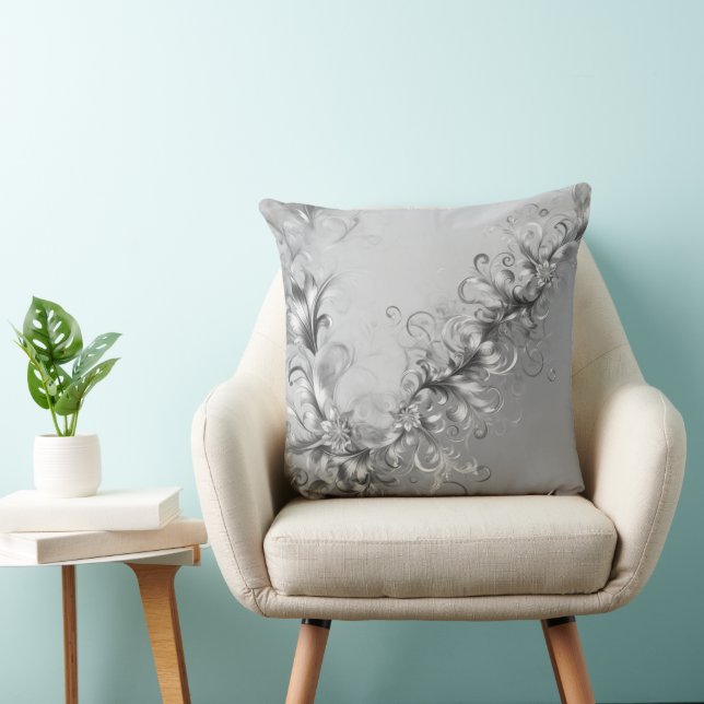 Modern Grey Decorative Pillow (Chair)
