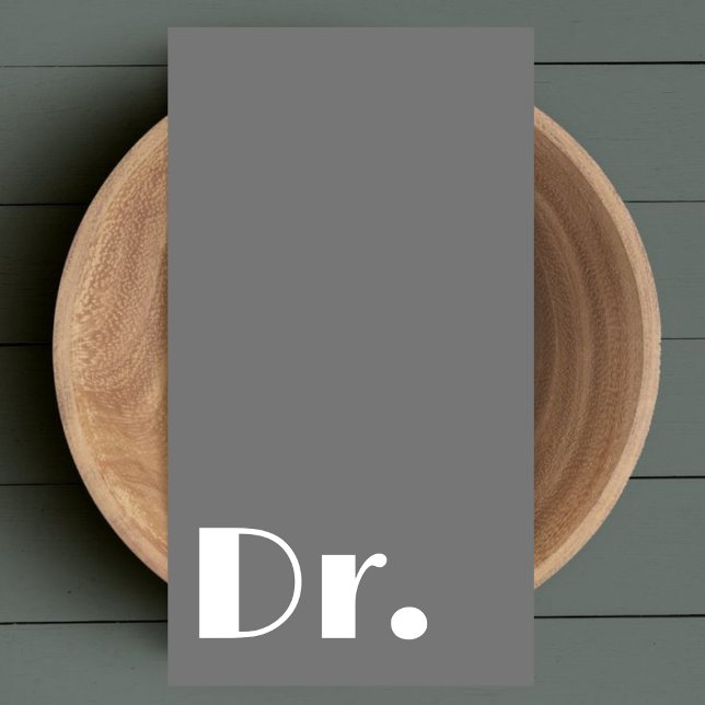 Modern Grey Doctor Medical Hospital Caregiver Business Card (Creator Uploaded)