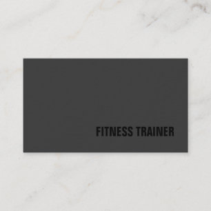Modern Grey Fitness Trainer Sport Thick Business Card