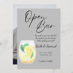 Modern Grey Funny Photo  Save The Date