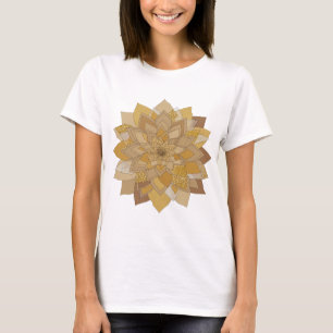 Modern Grey GOLDEN FLORAL MANTRA Custom Design T-Shirt