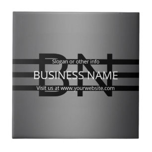 Modern Grey Gradient & Horizontal Black Stripes Tile