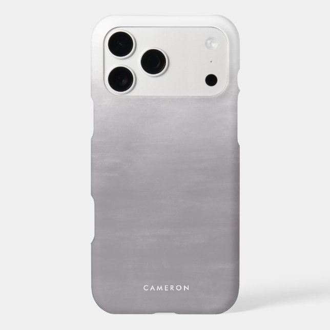Modern Grey Gradient Ombre Personalised (Back)