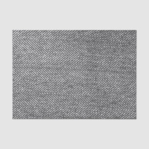 Modern Grey Herringbone Pattern Tissue Paper