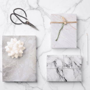 Modern Grey Marble Patterns Wrapping Paper Sheet