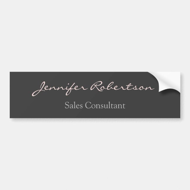 Modern Grey Misty Rose Plain Unique Bumper Sticker (Front)