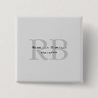 Modern Grey Monogram Manager Add Name Initials